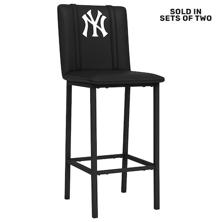Dreamseat Bar Stool 500 with New York Yankees Logo, 2PK XZ500BSDBLK-PSMLB21080A